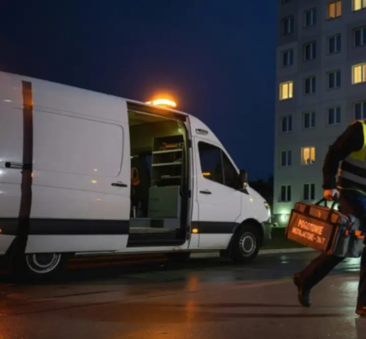 Nocna interwencja pogotowia awaryjnego Fixorynex