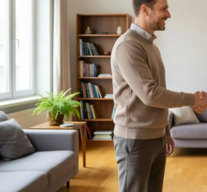 Zadowolony klient Fixorynex po zakończonej naprawie awarii domowej