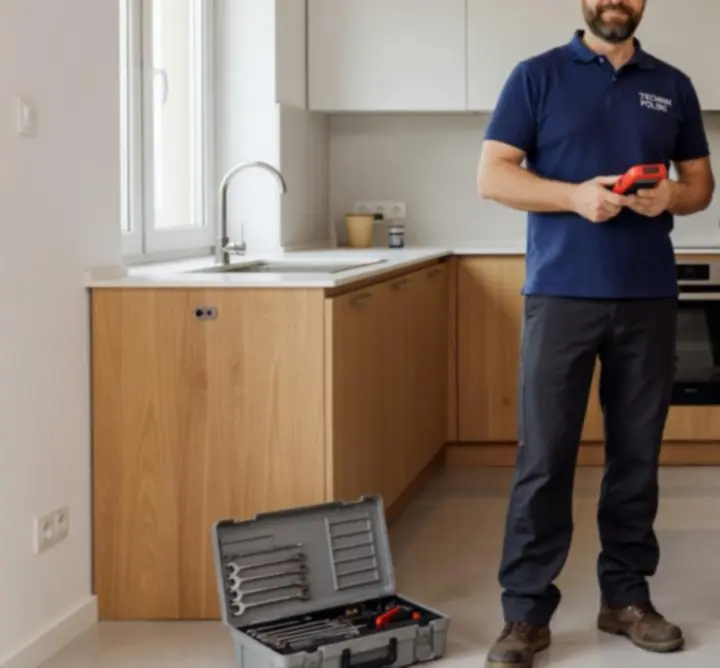 Technik Fixorynex razem z zadowolonym klientem po zakończonej naprawie